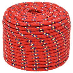Vidaxl vidaXL Jadralna vrv, rdeča, 14 mm, 25 m, polipropilen