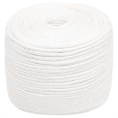 Vidaxl Vrv za čoln popolnoma bela 6 mm 25 m polipropilen