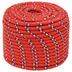 Vidaxl vidaXL Jadralna vrv, rdeča, 12 mm, 100 m, polipropilen