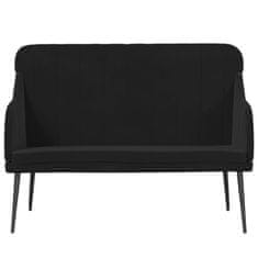 Vidaxl Klop črna 110x76x80 cm žamet