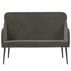Vidaxl vidaXL Klop temno siva 110x76x80 cm oblazinjena z žametom