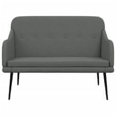 Vidaxl vidaXL Klop temno siva 110x76x80 cm oblazinjena iz blaga