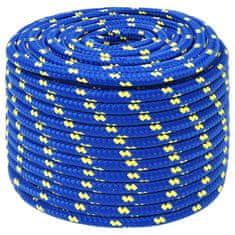 Vidaxl Vrv za čoln moder 14 mm 100 m polipropilen