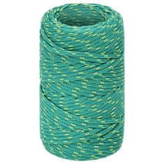 Vidaxl Vrv za čoln zelena 2 mm 250 m polipropilen