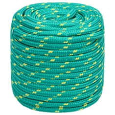 Vidaxl Vrv za čoln zelena 16 mm 25 m polipropilen