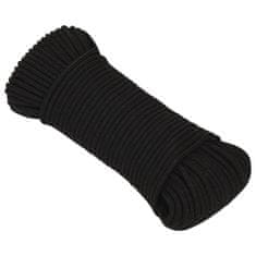 Vidaxl Delovna vrv črna 3 mm 100 m poliester