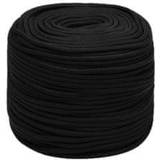 Vidaxl Delovna vrv črna 10 mm 100 m poliester