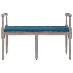 Vidaxl Klop modra 110x40x70 cm žamet