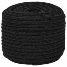 Vidaxl Delovna vrv črna 14 mm 25 m poliester