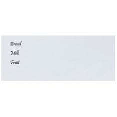 Vidaxl Stenska magnetna tabla bela 100x40 cm kaljeno steklo