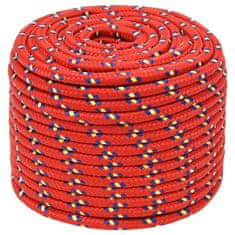 Vidaxl vidaXL Jadralna vrv, rdeča, 14 mm, 100 m, polipropilen