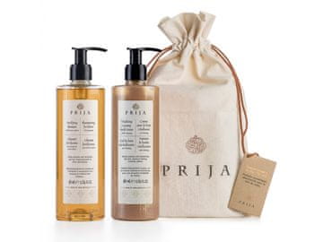 PRIJA PRIJA Cosmetics komplet v vrečki tekočina za kopel z delci + šampon za lase