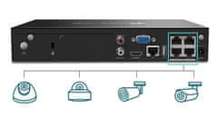 TP-Link VIGI 4 kanalni PoE+ omrežni video snemalnik (VIGI NVR1004H-4P)