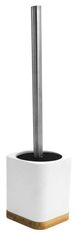 Ridder AMARA Samostoječa Toaletna Ščetka, Poliresin in Bambus, Bela