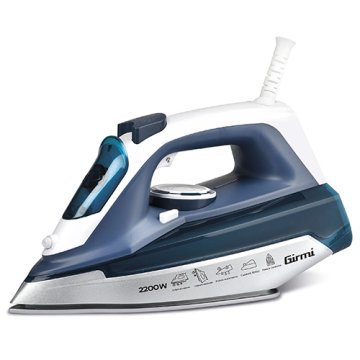 Girmi Ferro da Stiro in Vapore 300cc, Ferro da Stiro a Vapore 300cc 2200W Self-Clean, Piastra Ceramica