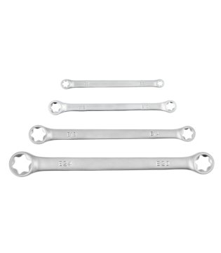 Hoegert Set obročnih ključev Torx, 4-delni, E6-E24