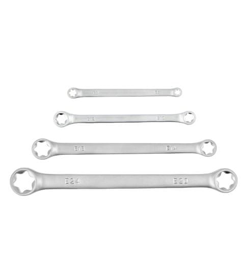 Hoegert Set obročnih ključev Torx, 4-delni, E6-E24