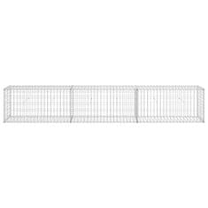Vidaxl Gabionska stena s pokrovi iz pocinkanega jekla 300x50x50 cm