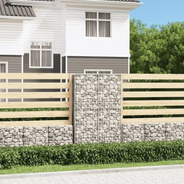 Vidaxl vidaXL Gabionska košara s pokrovi iz pocinkane žice 150x100x30 cm