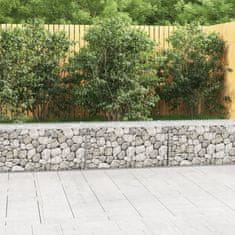 Vidaxl Gabionska stena s pokrovi iz pocinkanega jekla 300x50x50 cm