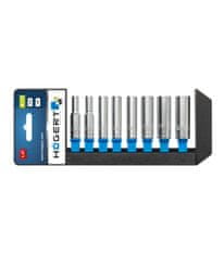 Hoegert Set natičnih ključev - dolgih 1/4", 8-delni