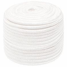 Vidaxl Vrv za čoln popolnoma bela 12 mm 100 m polipropilen