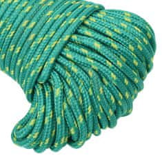 Vidaxl Vrv za čoln zelena 4 mm 500 m polipropilen