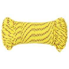 Vidaxl Vrv za čoln rumena 3 mm 25 m polipropilen