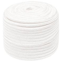 Vidaxl Vrv za čoln popolnoma bela 14 mm 100 m polipropilen