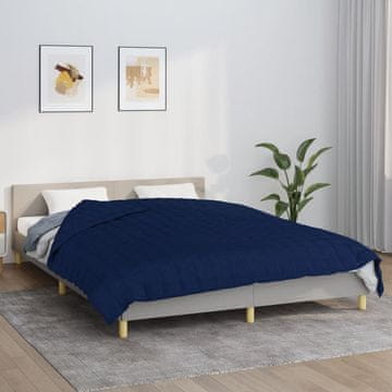 Vidaxl vidaXL Obtežena odeja, modra, 200 x 225 cm, 13 kg, blago