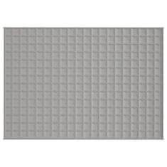 Vidaxl Obtežena odeja siva 137x200 cm 6 kg blago