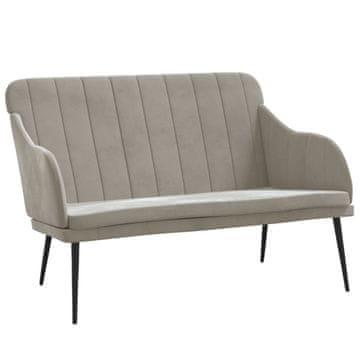 Vidaxl Klop svetlo siva 110x76x80 cm žamet