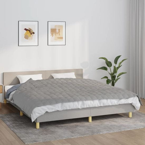 shumee vidaXL Obtežena odeja siva 155x220 cm 11 kg blago