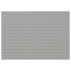 Vidaxl Obtežena odeja siva 155x220 cm 7 kg blago