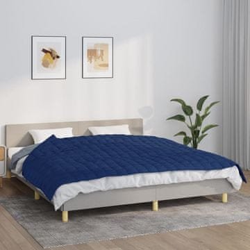 Vidaxl vidaXL Obtežena odeja, modra, 155 x 220 cm, 7 kg, blago