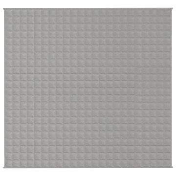 Vidaxl Obtežena odeja siva 220x240 cm 15 kg blago