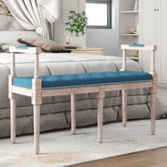 Vidaxl Klop modra 110x40x70 cm žamet