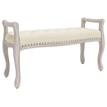 Vidaxl Klop 110x45x60 cm laneno platno