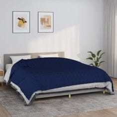 Vidaxl Obtežena odeja modra 220x260 cm 15 kg blago