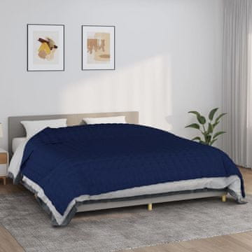 Vidaxl Obtežena odeja modra 220x260 cm 15 kg blago