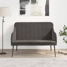Vidaxl vidaXL Klop temno siva 110x76x80 cm oblazinjena z žametom