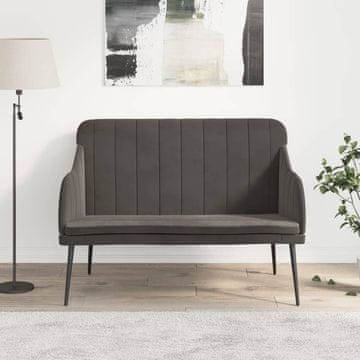 Vidaxl vidaXL Klop temno siva 110x76x80 cm oblazinjena z žametom