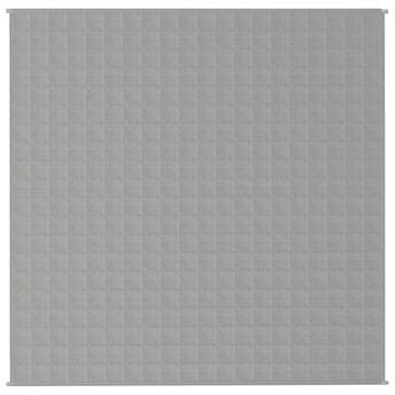 Vidaxl Obtežena odeja siva 200x200 cm 9 kg blago