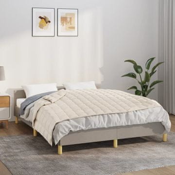 Vidaxl vidaXL Obtežena odeja, kremna, 138 x 200 cm, 10 kg, blago