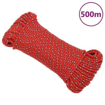 Vidaxl vidaXL Jadralna vrv, rdeča, 5 mm, 500 m, polipropilen