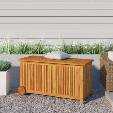 Vidaxl vidaXL Vrtna shramba na kolesih 113x50x58 cm akacijev les