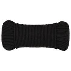 Vidaxl Delovna vrv črna 3 mm 25 m poliester