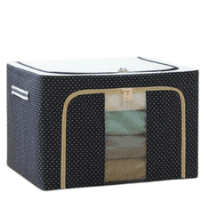 HOME & MARKER® Škatla za shranjevanje oblačil, Tekstilna škatla, Zložljiva škatla, Zaščita oblačil (Modra, 66L) | STACKBOX