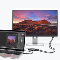 Choetech USB razdelilnik adapter tipa C Thunderbolt 3 črn