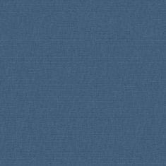 Greatstore Otroška posteljica z vzmetnico mornarsko modra lanena tkanina